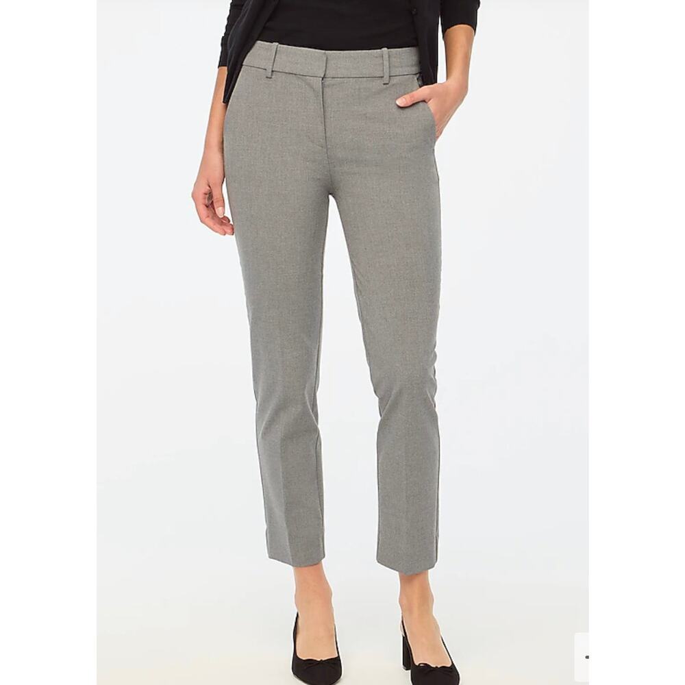 J. CREW Gray Slim cropped Ruby ankle pant in stretch twill
